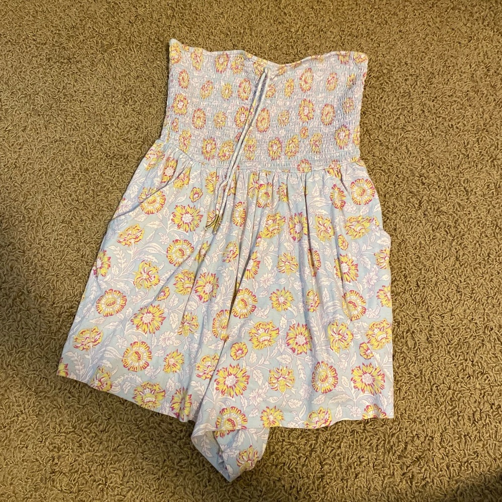Billabong Strapless Floral Romper S
